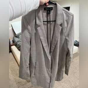 Rachel Zoe Tan Checkered Blazer